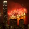 2011 National Day fireworks in Hong Kong.